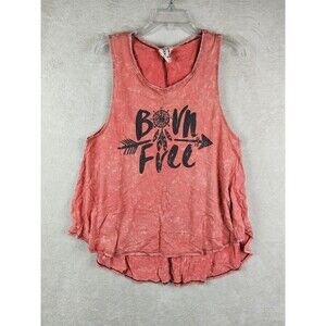 PPLA Women's Sleeveless Born Free Hi Lo Tank Top Size M